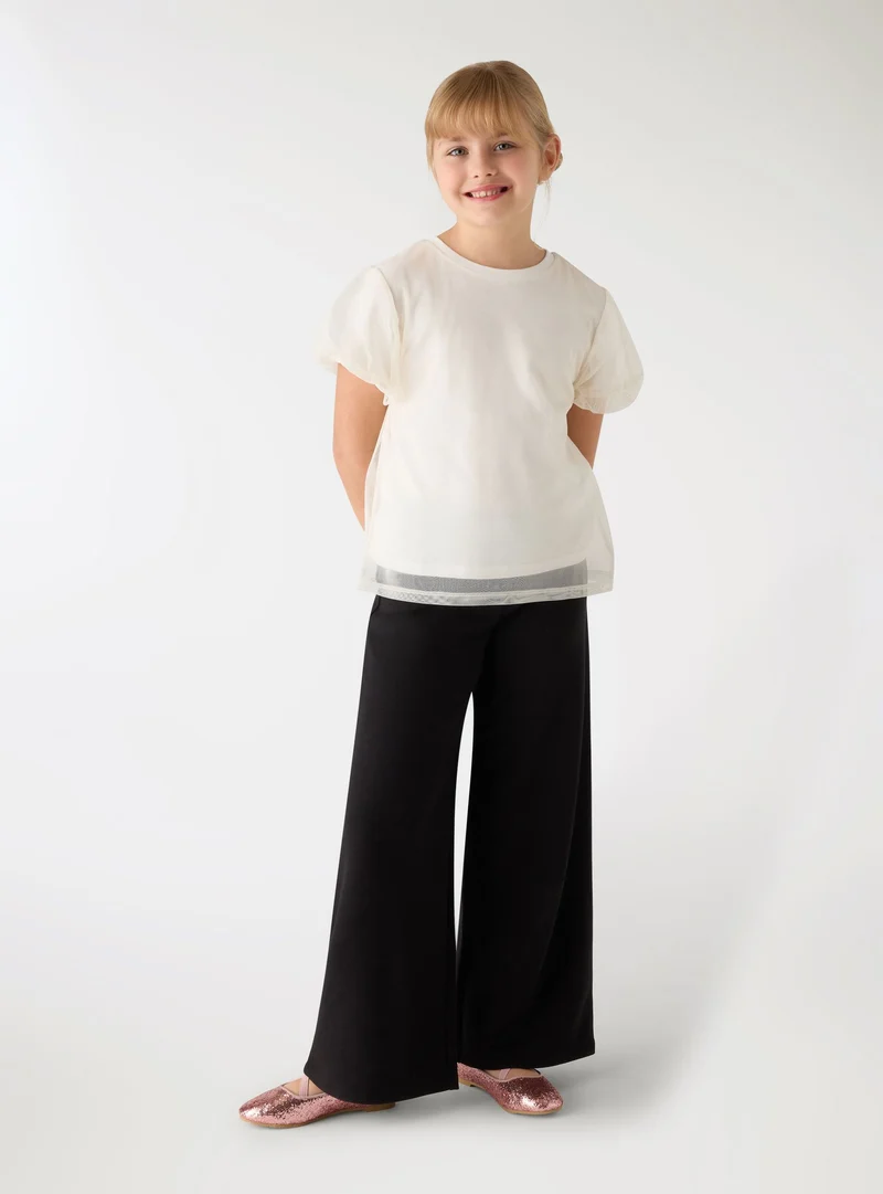 T-shirt con tulle