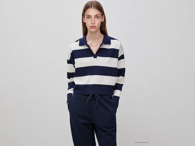 Maglia a polo a righe