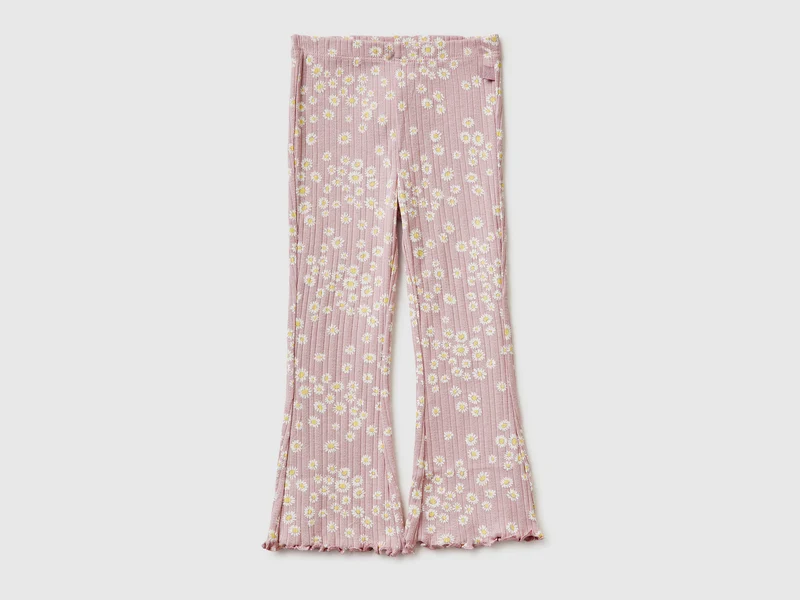 Leggings stampati a costine