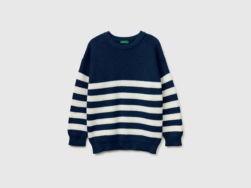 Maglia con righe bicolor