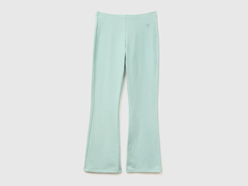 Leggings a zampa in cotone stretch