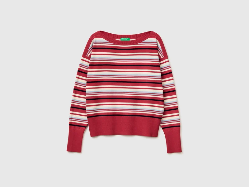 Maglia a righe scollo a barchetta