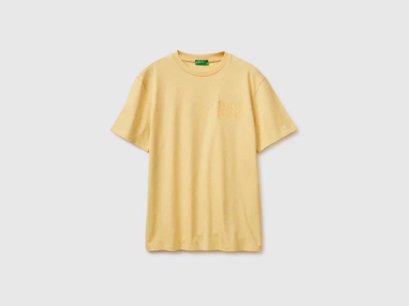T-shirt mélange con logo