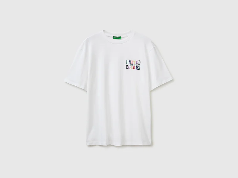 T-shirt mélange con logo