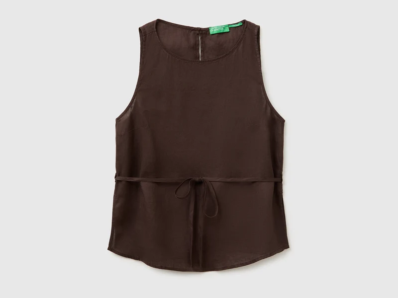 Canotta con cinturino 100% lino