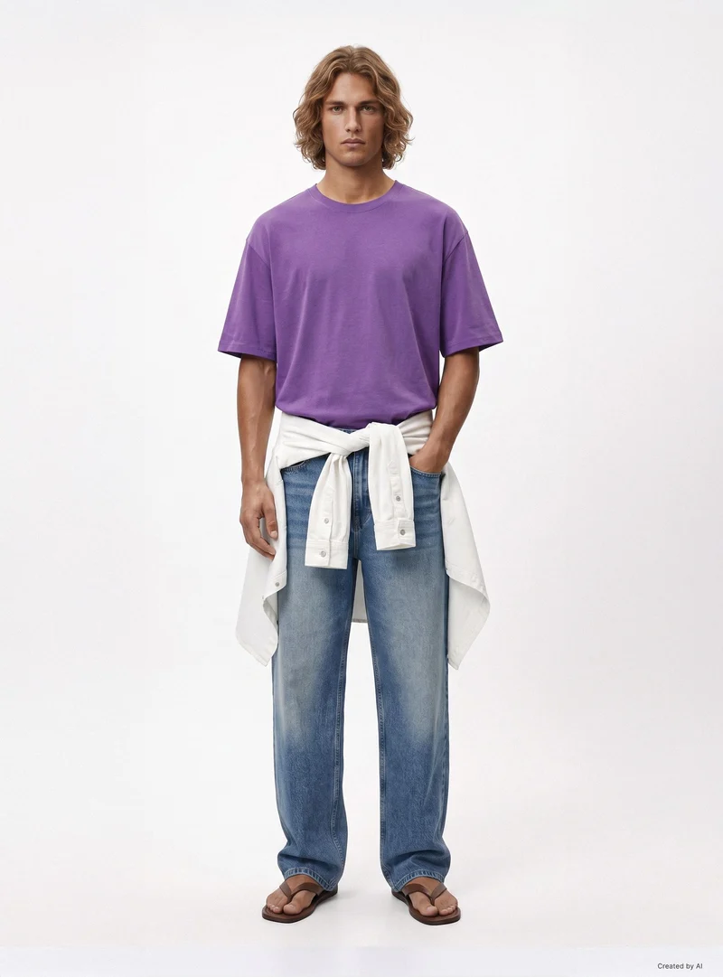 T-shirt oversize tinta unita