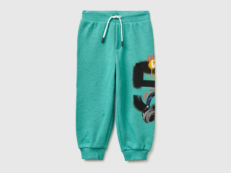 Joggers over fit con stampa