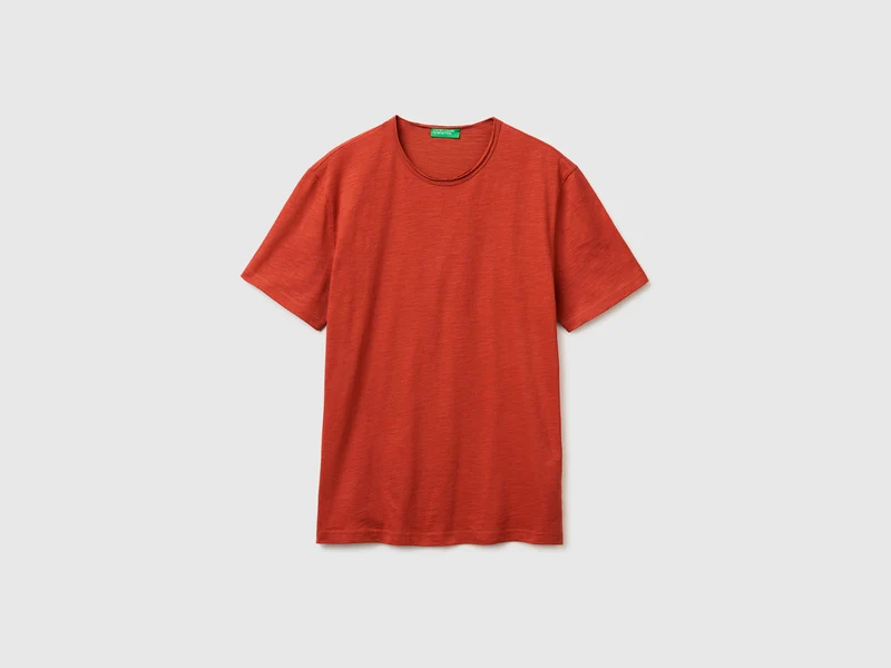 T-shirt in cotone fiammato