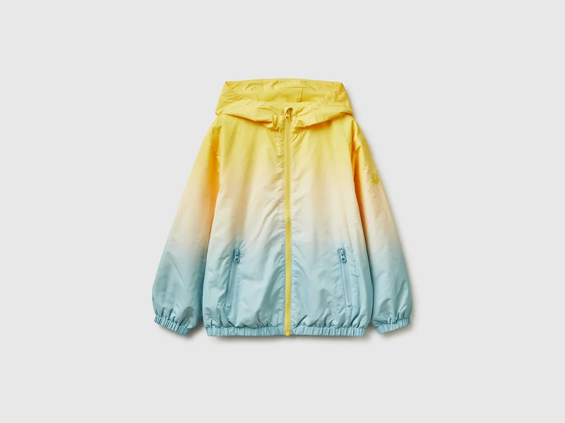 Giubbino effetto tie-dye con cappuccio