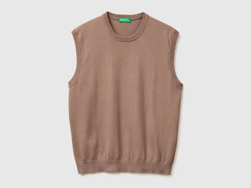 Gilet in cotone tricot