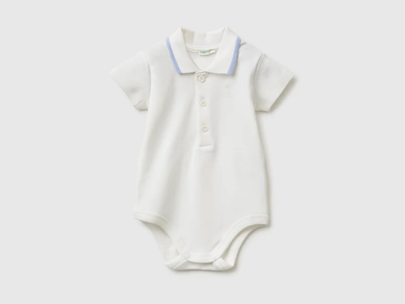Body a polo in cotone bio