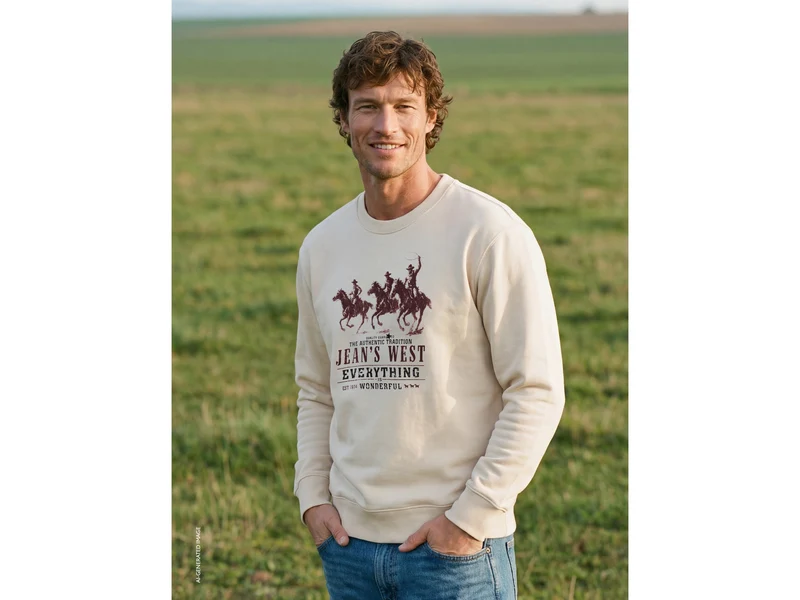 Felpa con stampa western