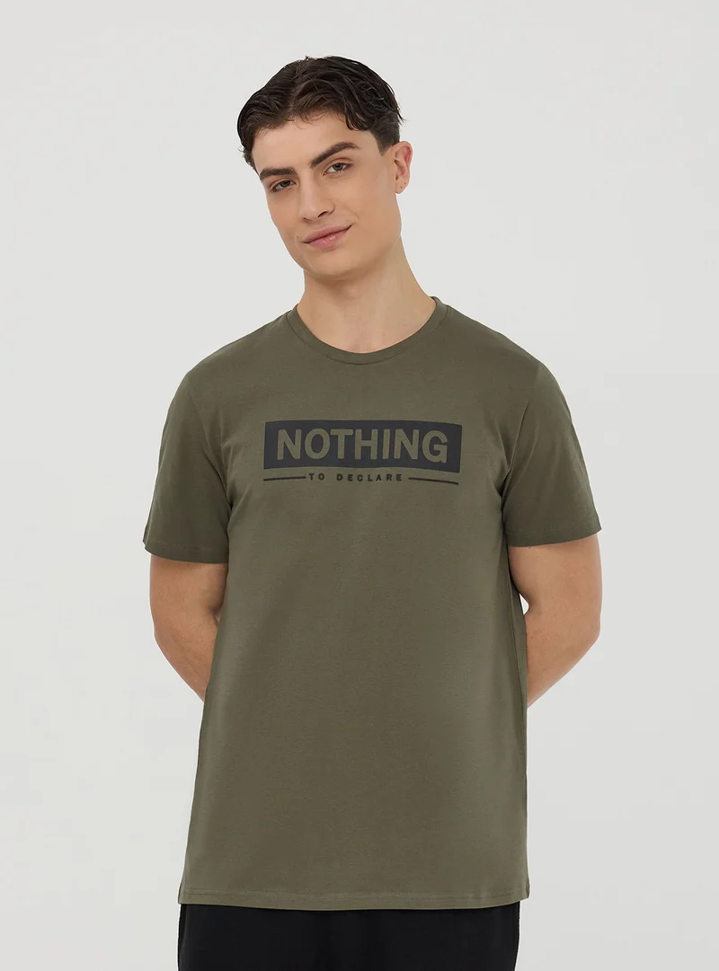 T-shirt con scritta frontale