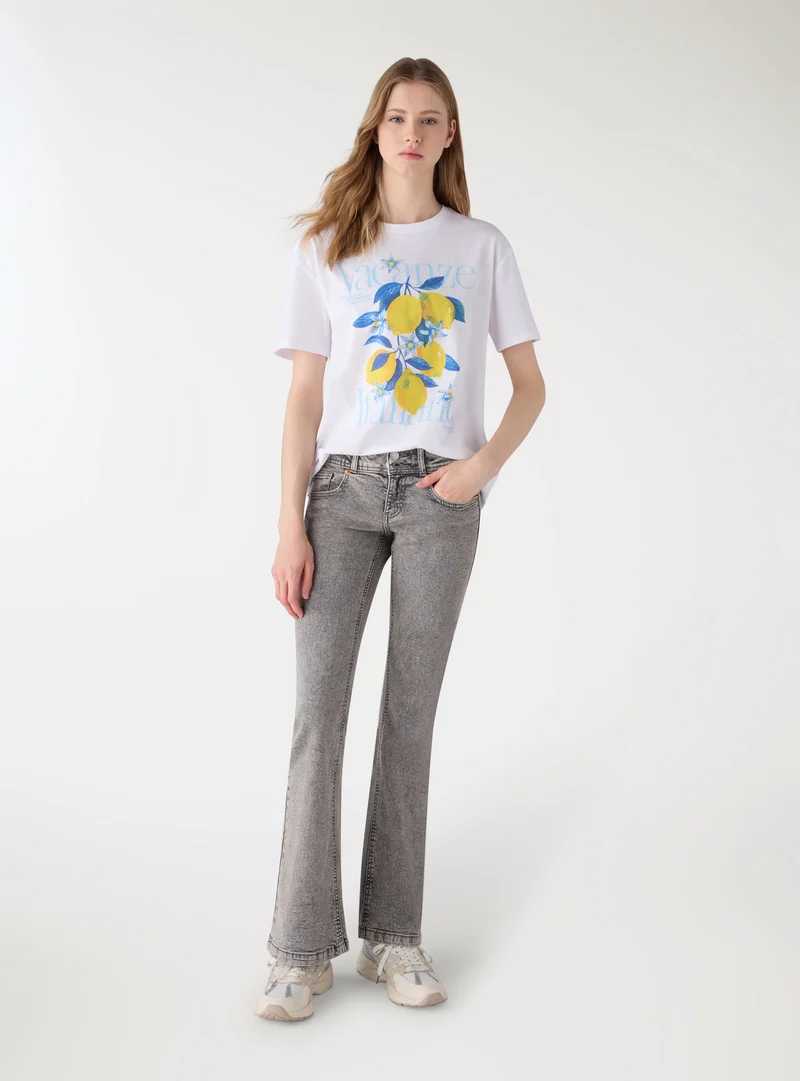 T-shirt con stampa limoni