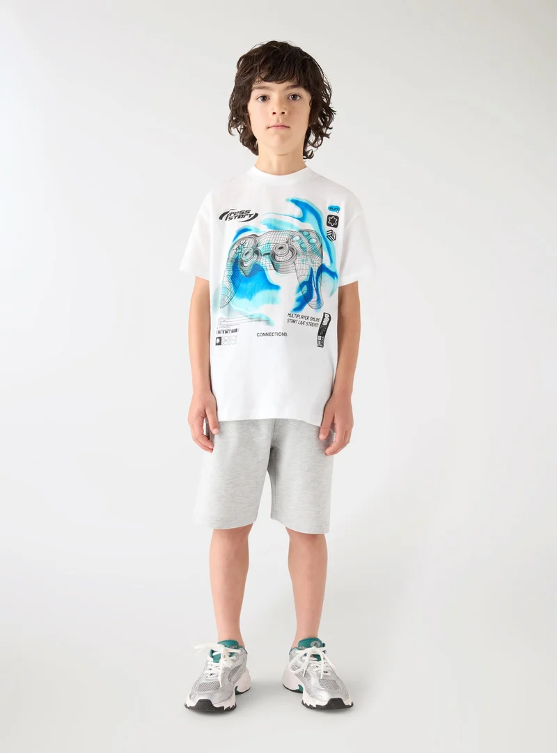 T-shirt con stampa videogame