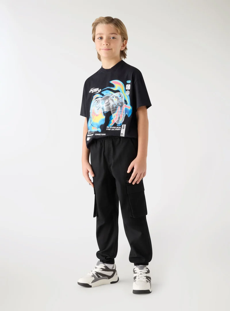 T-shirt con stampa videogame