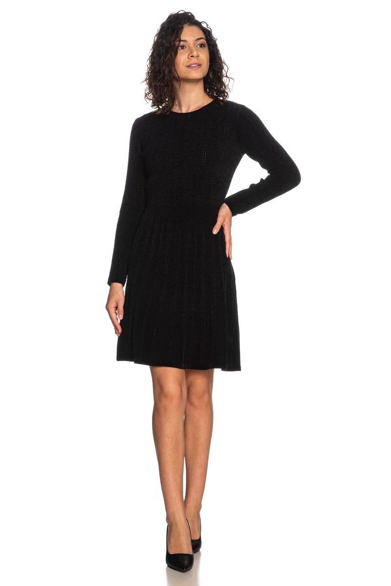Abito Corto Guess Morgan Fit And Flare Da Donna Nero