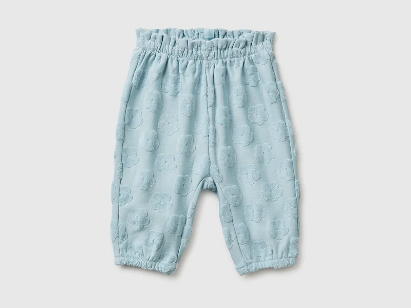 Pantaloni in spugna jacquard