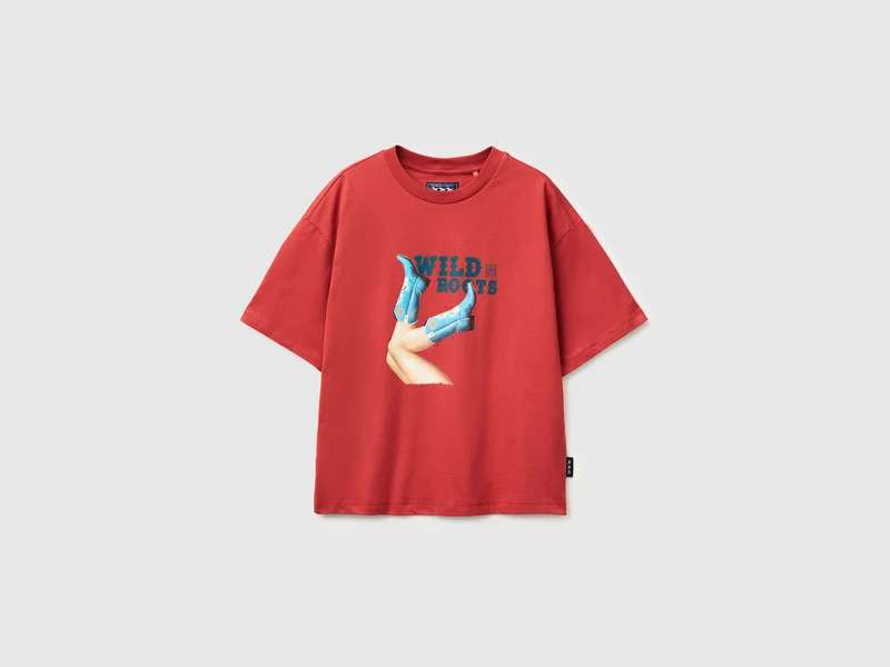 T-shirt con stampa western