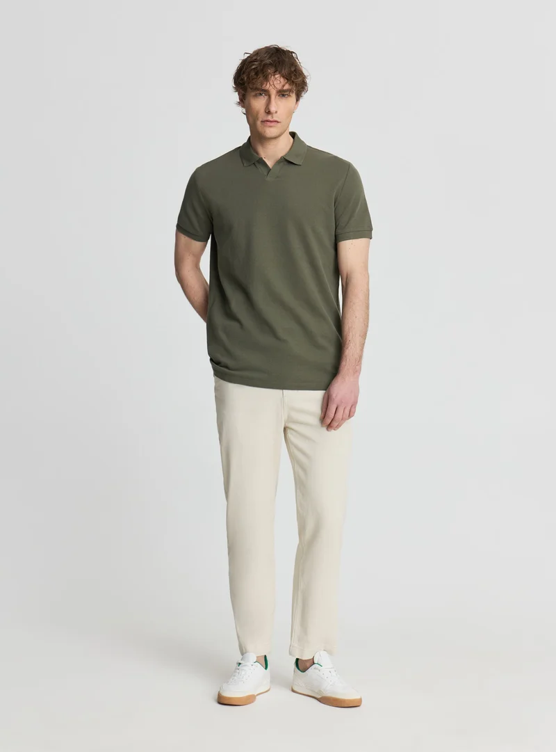 T-shirt polo tinta unita