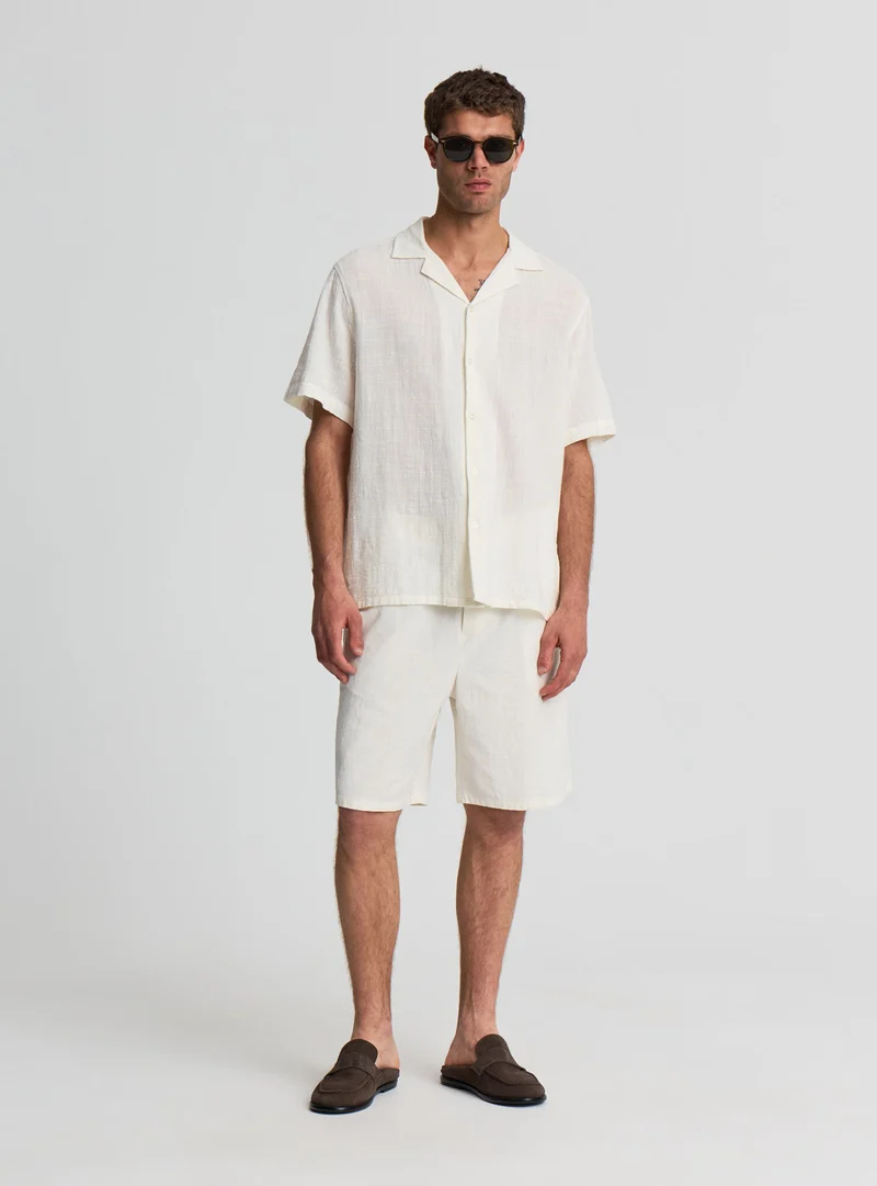 Pantaloncini tinta unita con coulisse