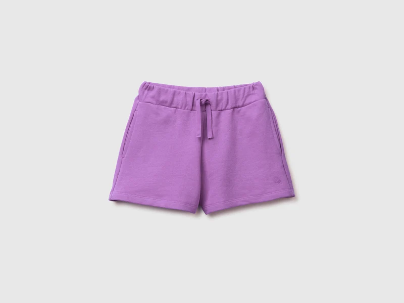 Shorts in felpa con coulisse