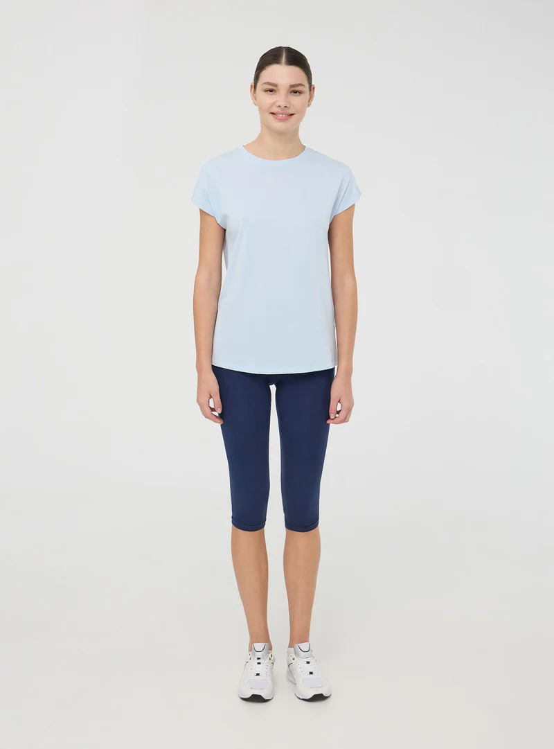 T-shirt girocollo tinta unita
