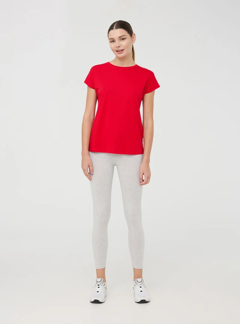 T-shirt girocollo tinta unita