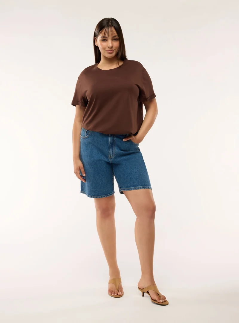 T-shirt maxi a tinta unita