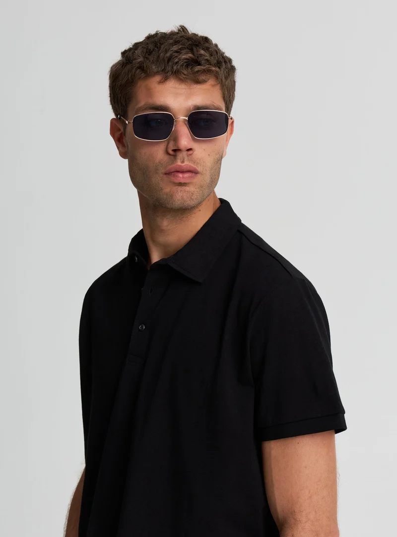 T-shirt polo a tinta unita