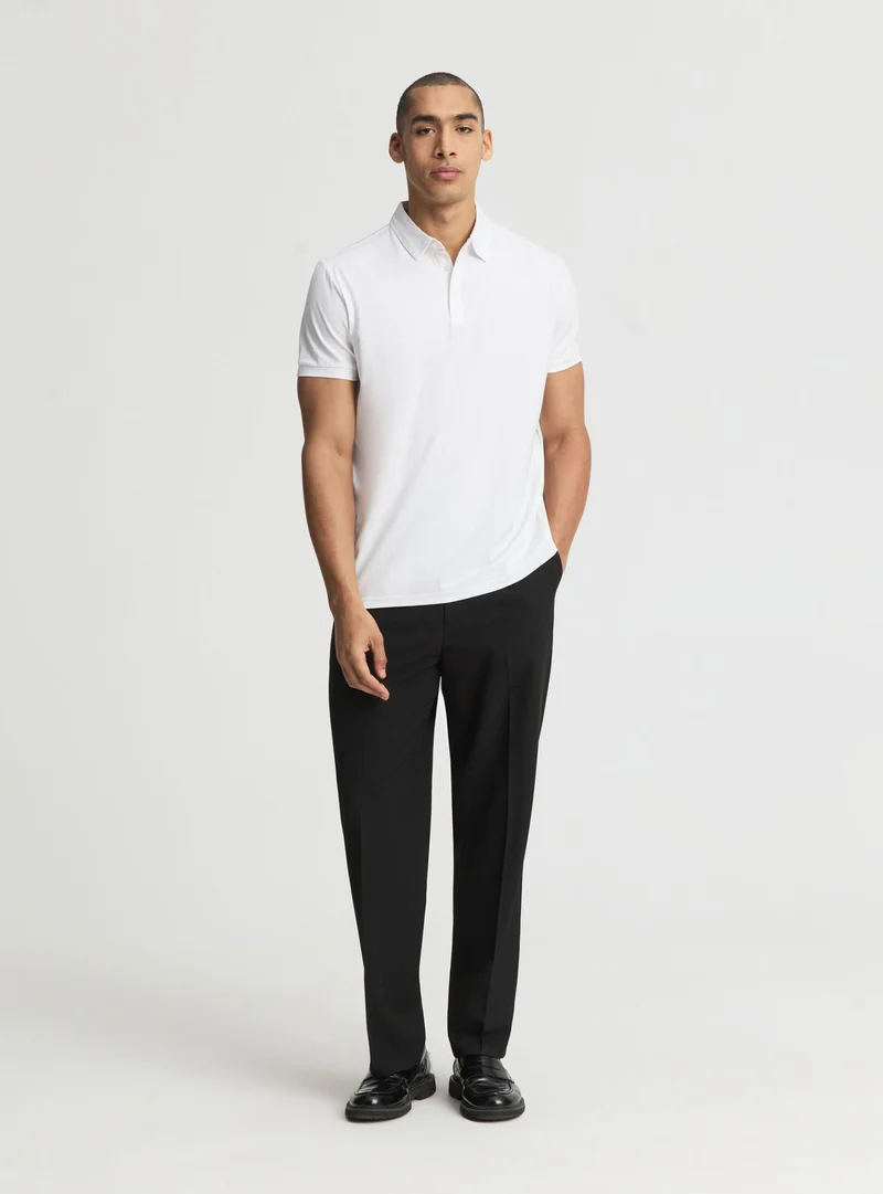 T-shirt polo a tinta unita