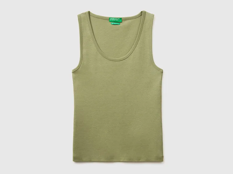 Canotta a costine slim fit