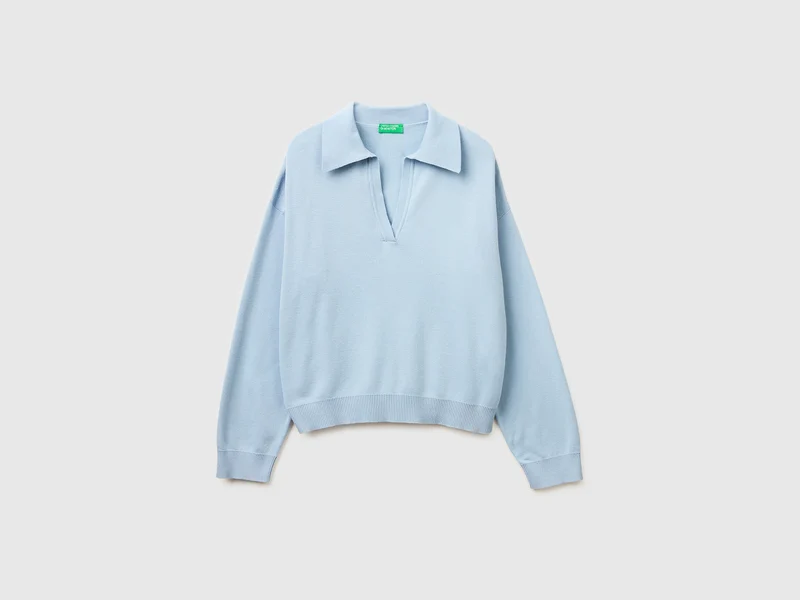 Maglia collo a polo in cotone premium