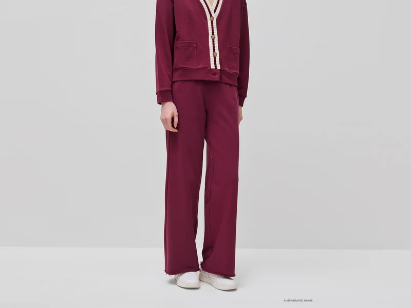 Pantaloni ampi in felpa