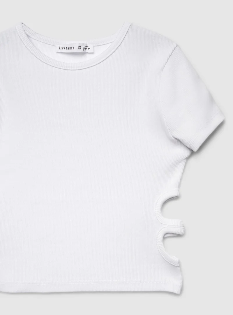 T-shirt crop con cut-out