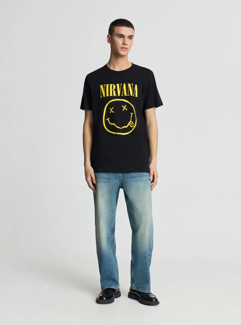 T-shirt con stampa Nirvana®