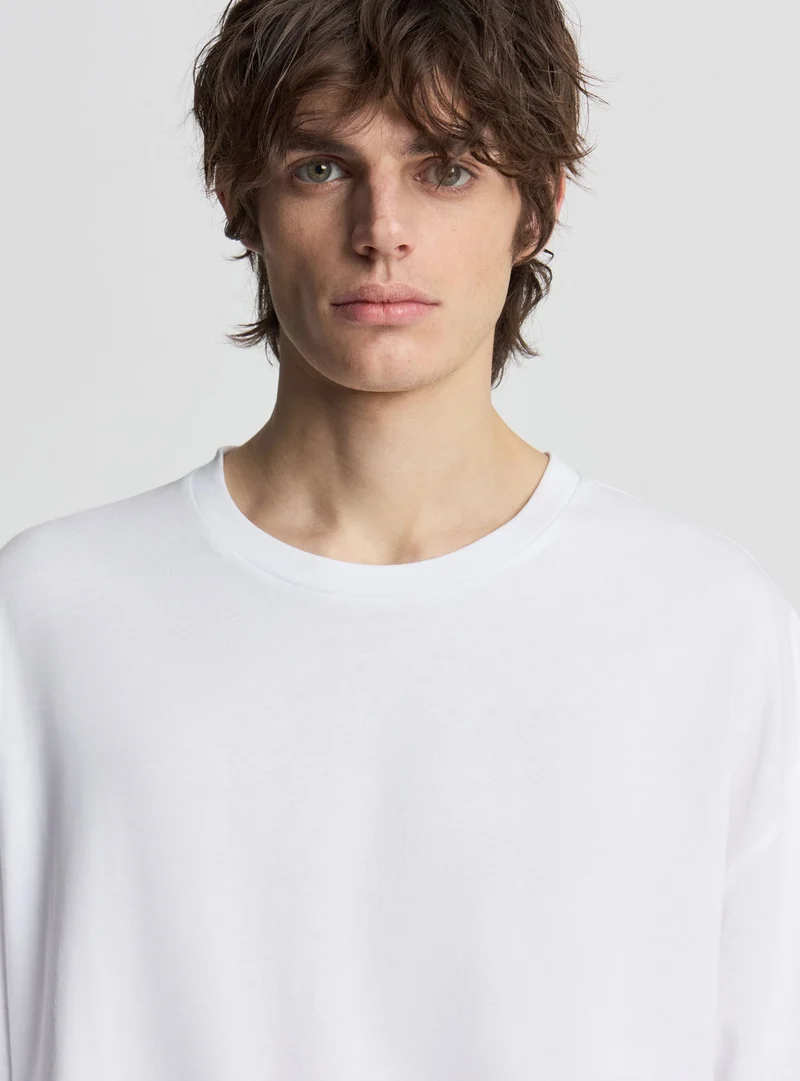 T-shirt boxy a tinta unita