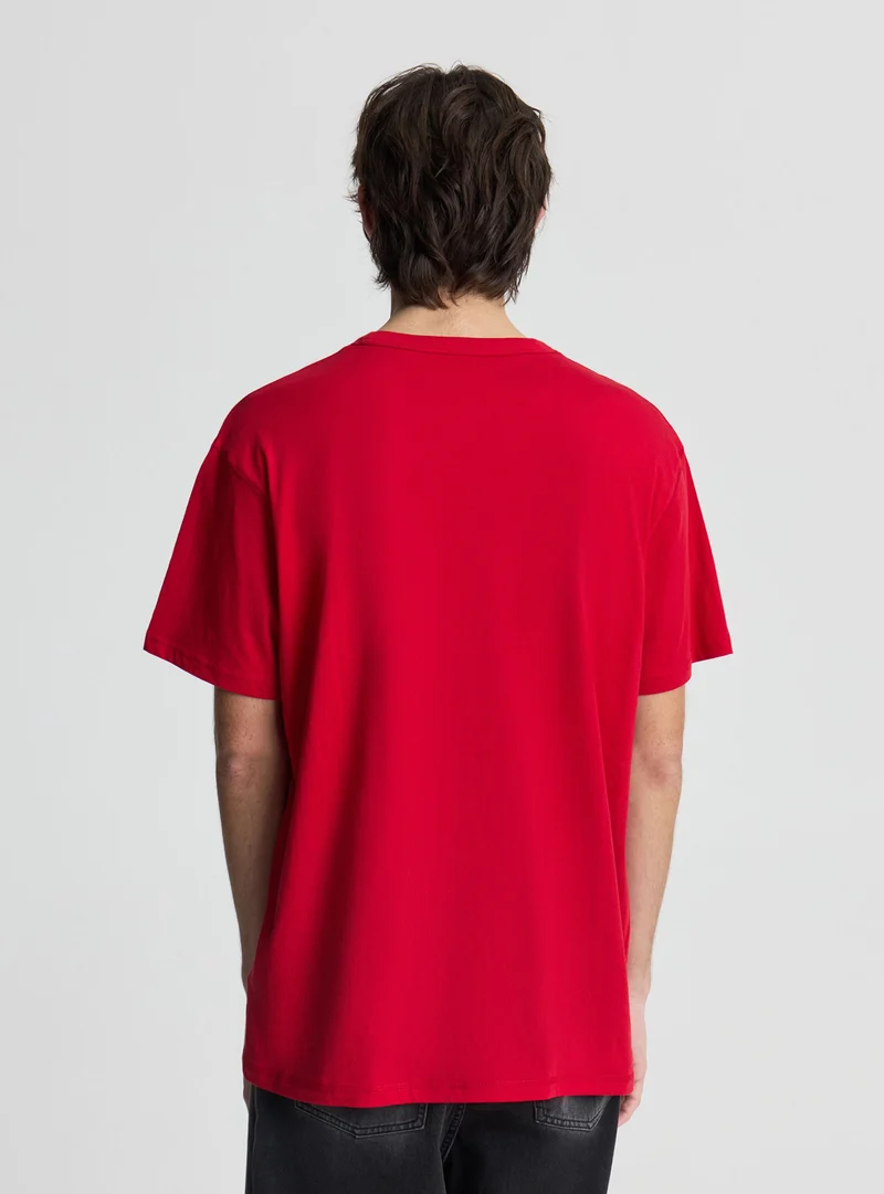T-shirt relaxed con stampa 86