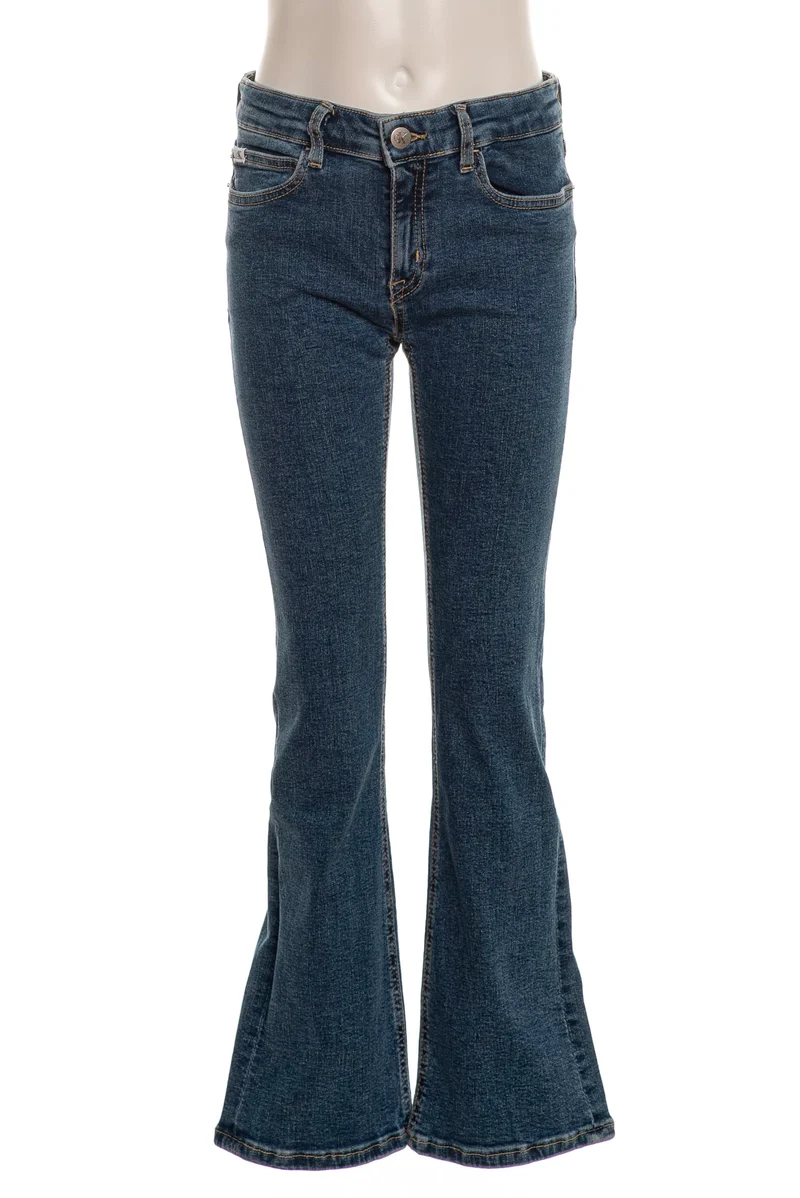 Jeans Calvin Klein Flare Ess Da Bambina Denim Blu Medio