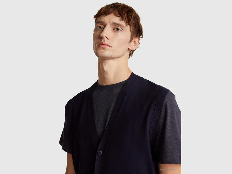 Gilet in maglia di misto viscosa