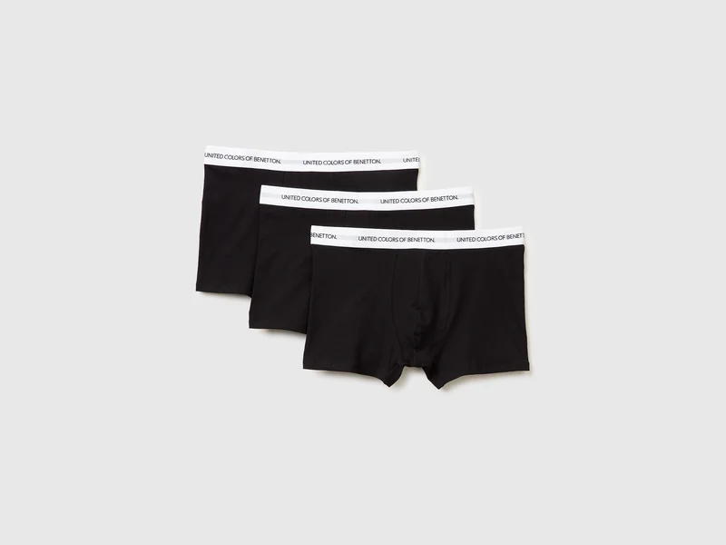 Set tre boxer in cotone bio stretch