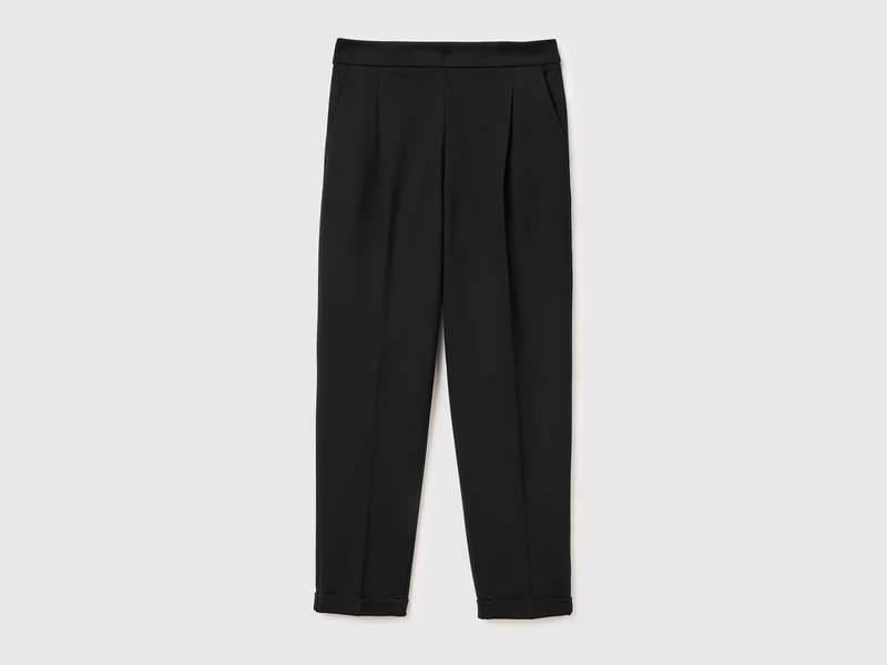 Pantaloni regular fit con piega
