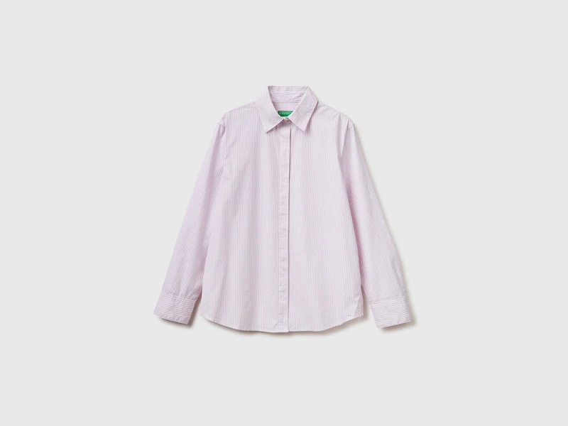 Camicia in cotone a righe