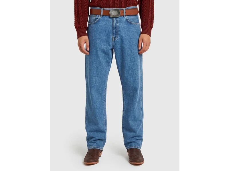Jeans bootcut lavaggio blu medio