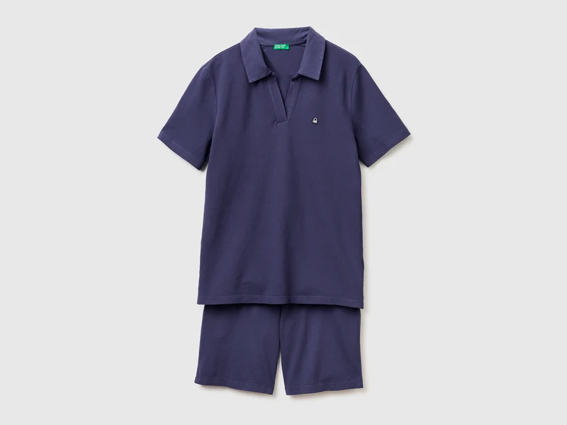 Pigiama con maglia a polo