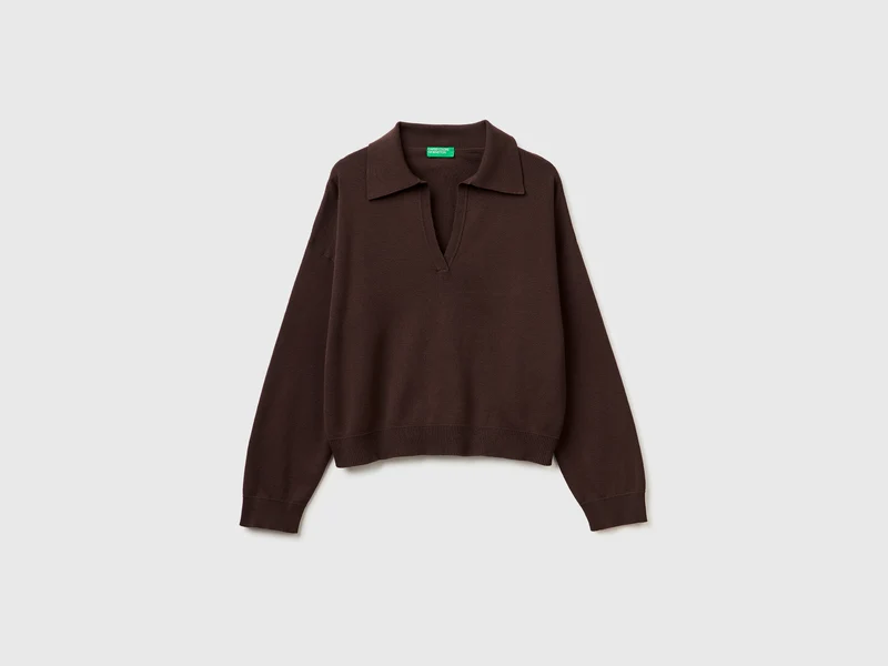 Maglia collo a polo in cotone premium