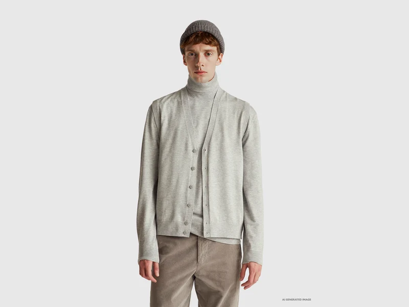 Gilet in maglia di misto viscosa