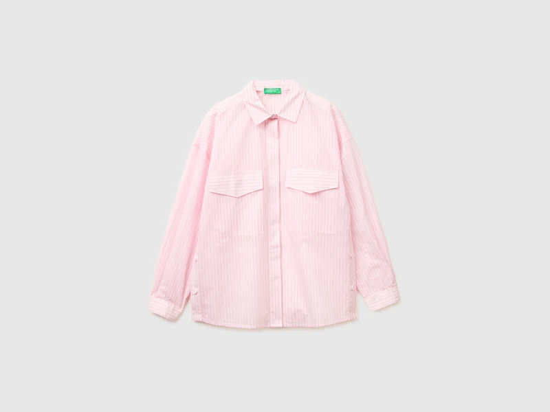 Camicia a righe con spacchi