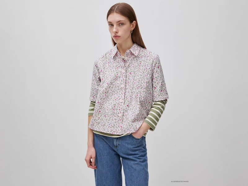Camicia fantasia a manica corta
