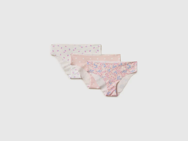 Tre slip fantasia senza cuciture